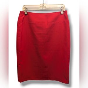 Alfani Elegant Classic Red Knee Length Pencil Skirt- 6